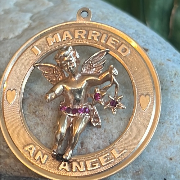 14 karat gold, and ruby charm - Picture 1 of 10